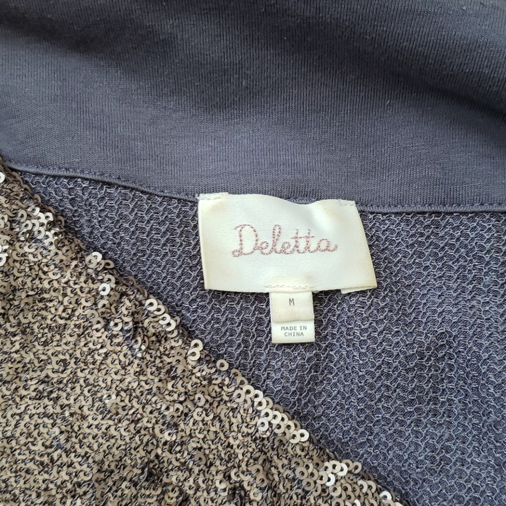 Anthropologie Deletta Sequin Top - Picture 6 of 7